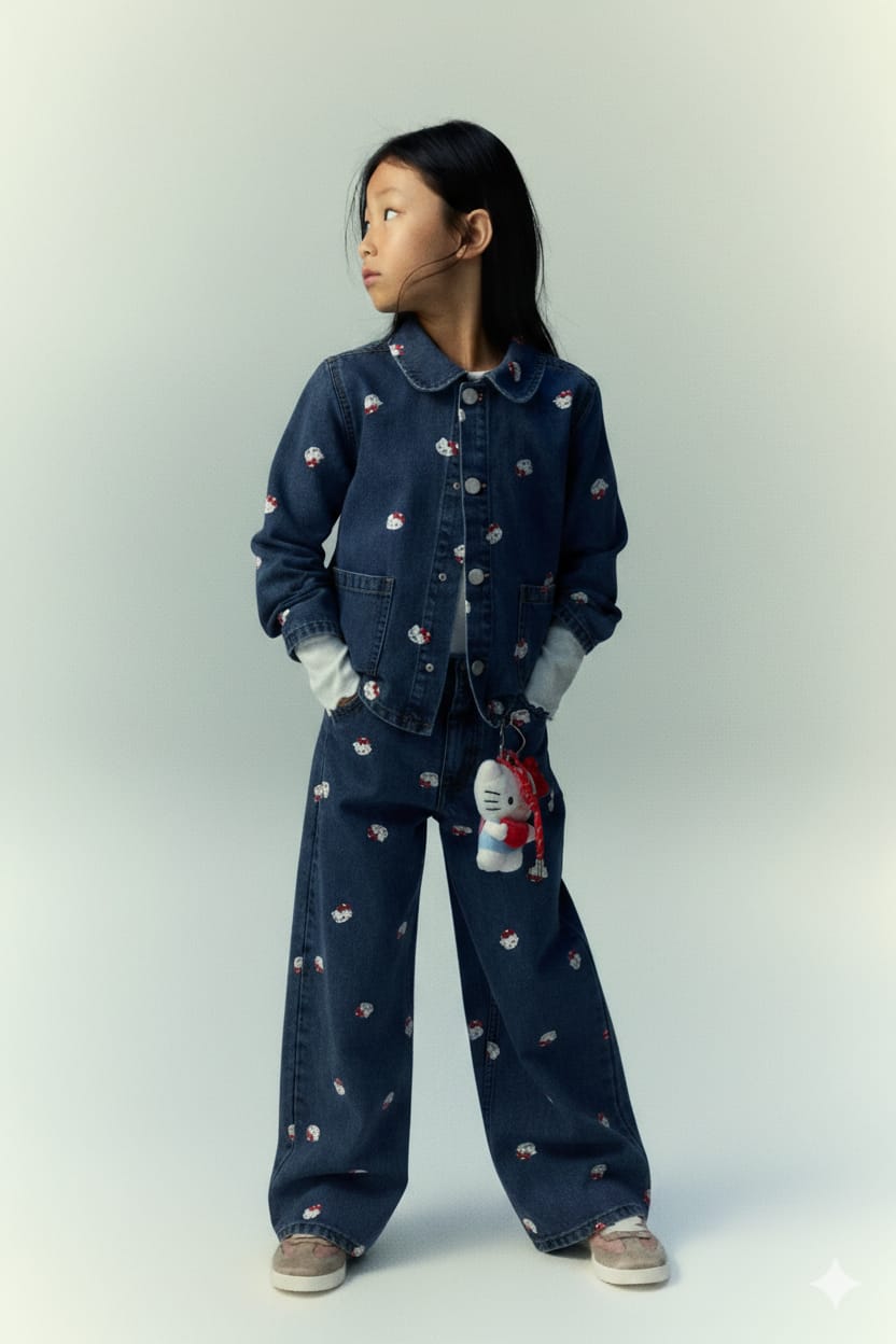 ZARA Jeans suit Hello Kitty