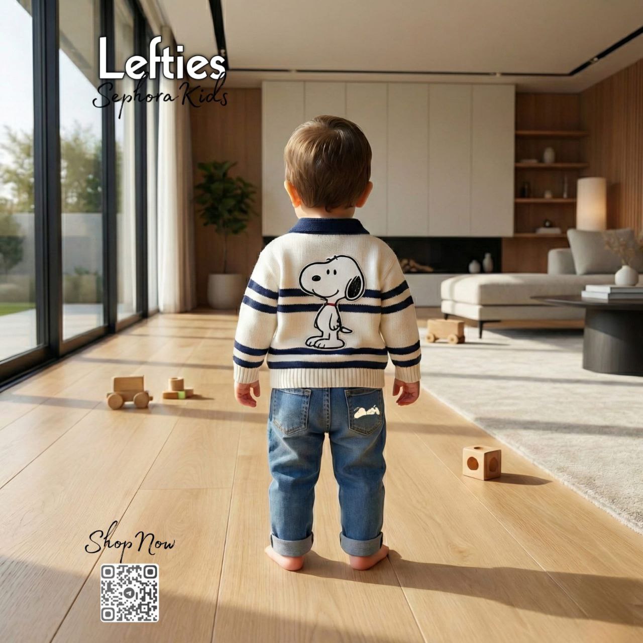 T-shirt with a collar and jeans pants